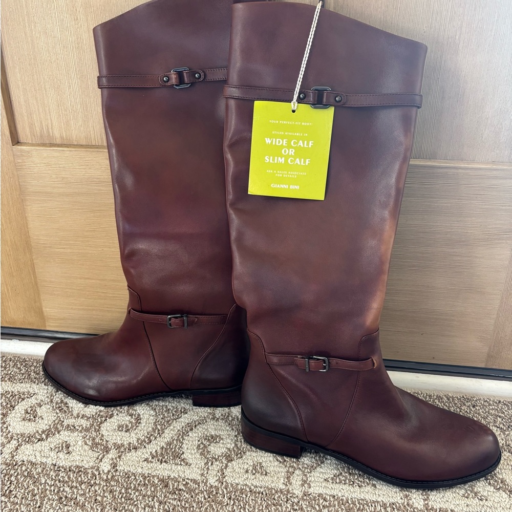 Gianni Bini Brown Leather Boots